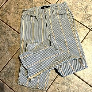 3x1 striped pants with flare